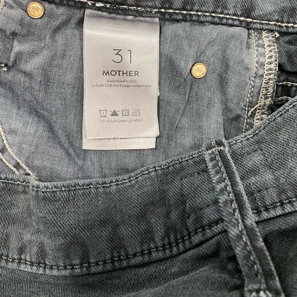 MOTHER Ankle & Cropped Jeans in Dark Blue - Picture 8 of 15